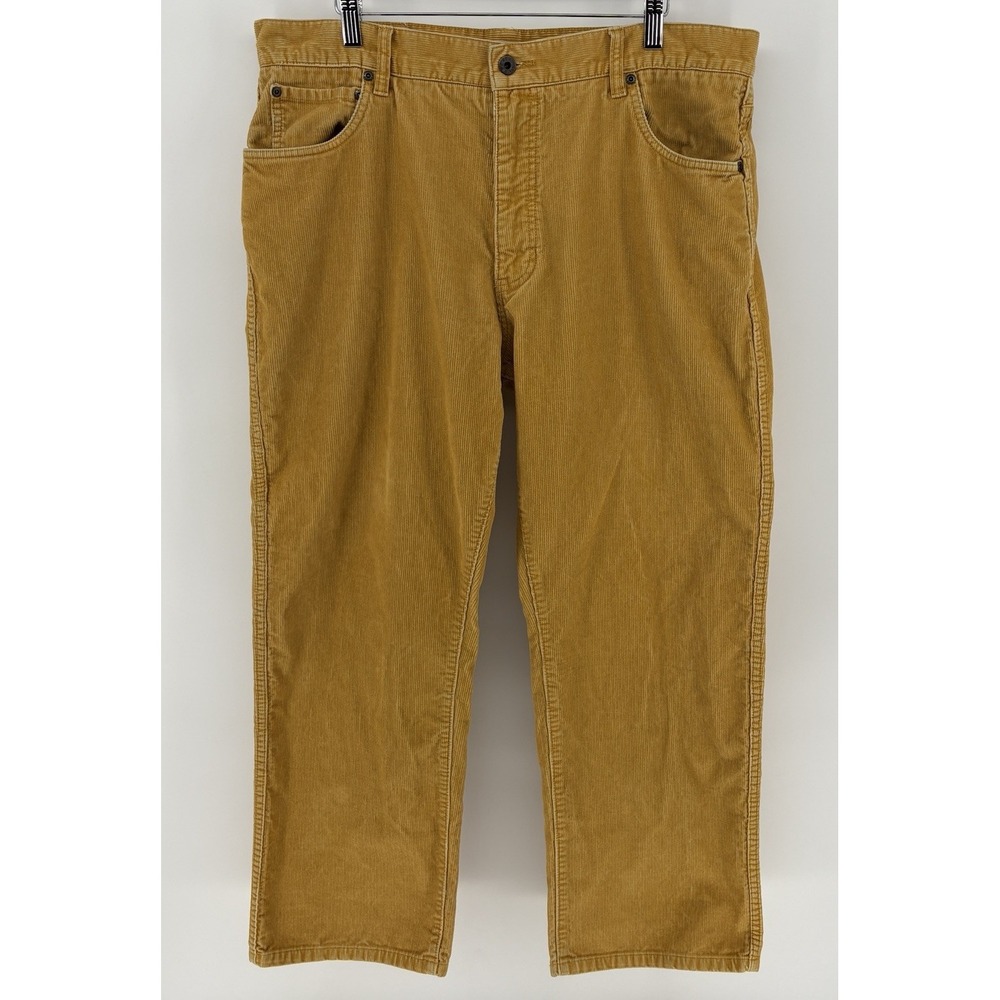L.L. Bean Men's Golden Yellow Corduroy Cotton Chino Pants 38X29 5 Pocket